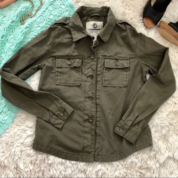 Lucky Brand Embroidered utilitarian olive Jacket - Picture 4 of 8
